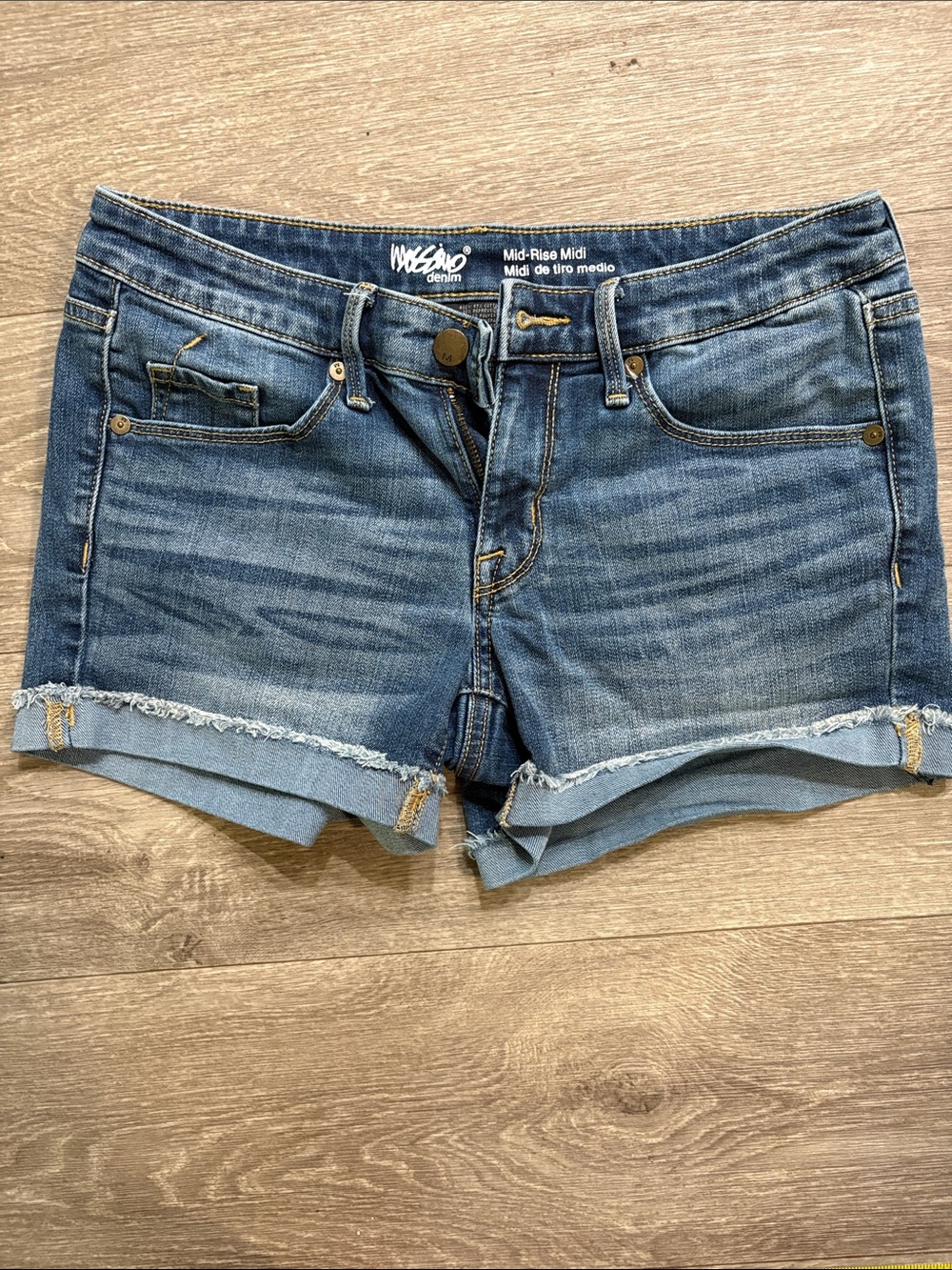 Mossimo Supply Co. Light Blue Rolled-Hem Denim Shorts